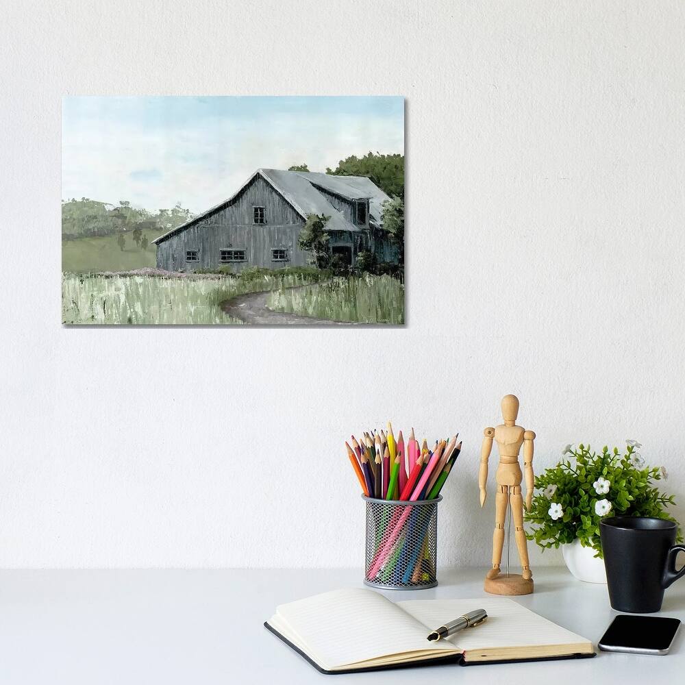 iCanvas "Flower Field Barn" by Marie Elaine Cusson Canvas Print
