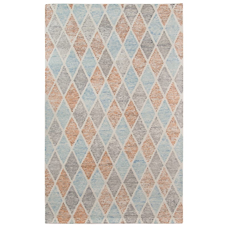 Magi Waverly Modern Diamond Hand-Tufted Wool Area Rug