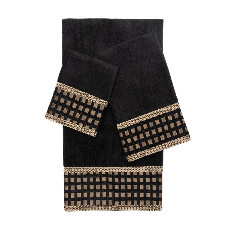 Black decorative hand best sale towels