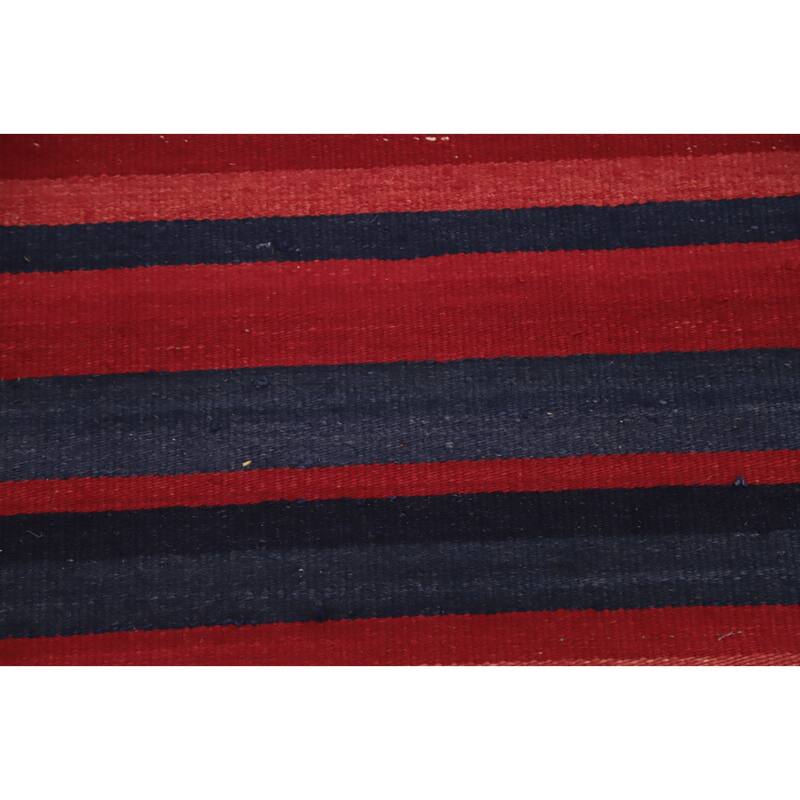 Hand Woven Oriental 100% Wool Carpet Southwestern Modern Red Kilim Area Rug - 9' 10'' X 4' 9''