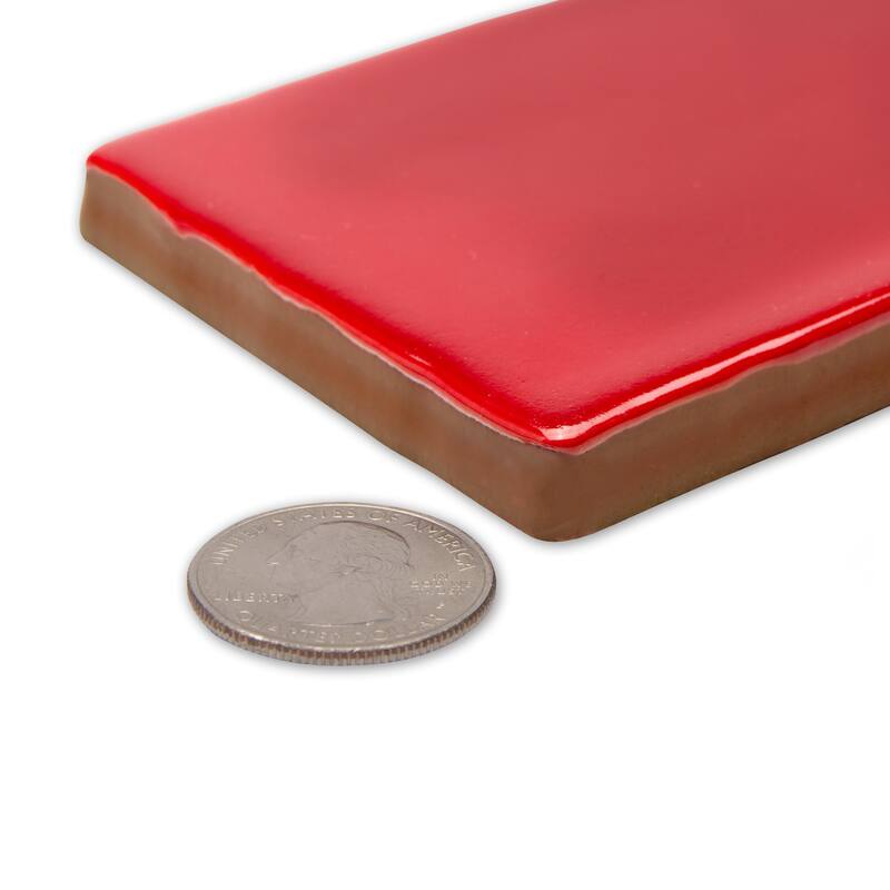 Merola Tile Viva Rojo 3" x 6" Ceramic Wall Tile
