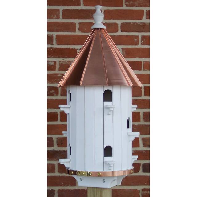 10-Hole Bird House with Copper Roof