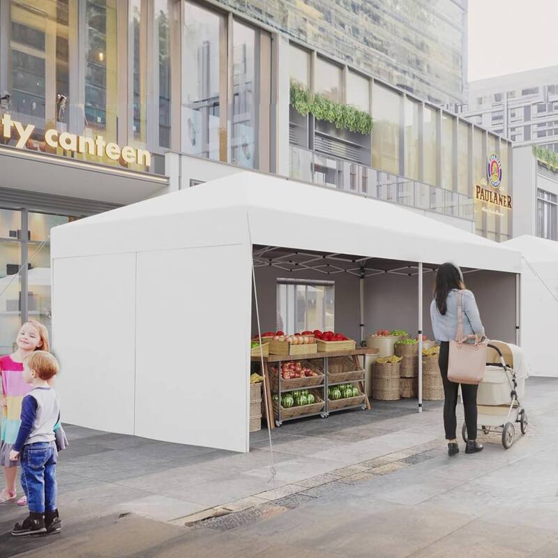 10X20 Pop Up Canopy Tent with 4 Sidewalls for Events, Parties, Camping