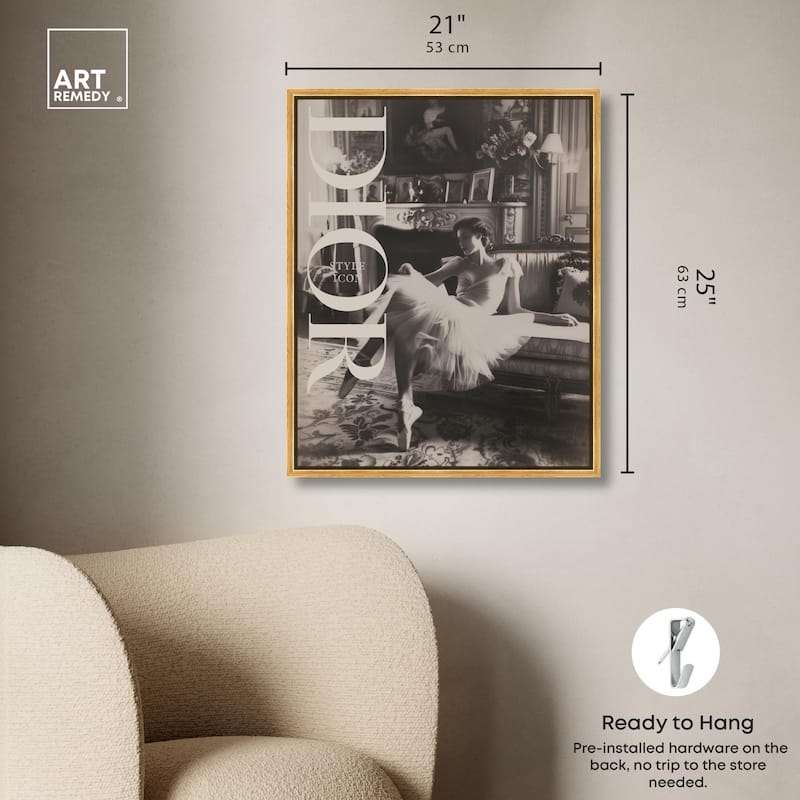 Style Ballerina Cover Canvas by Art Remedy