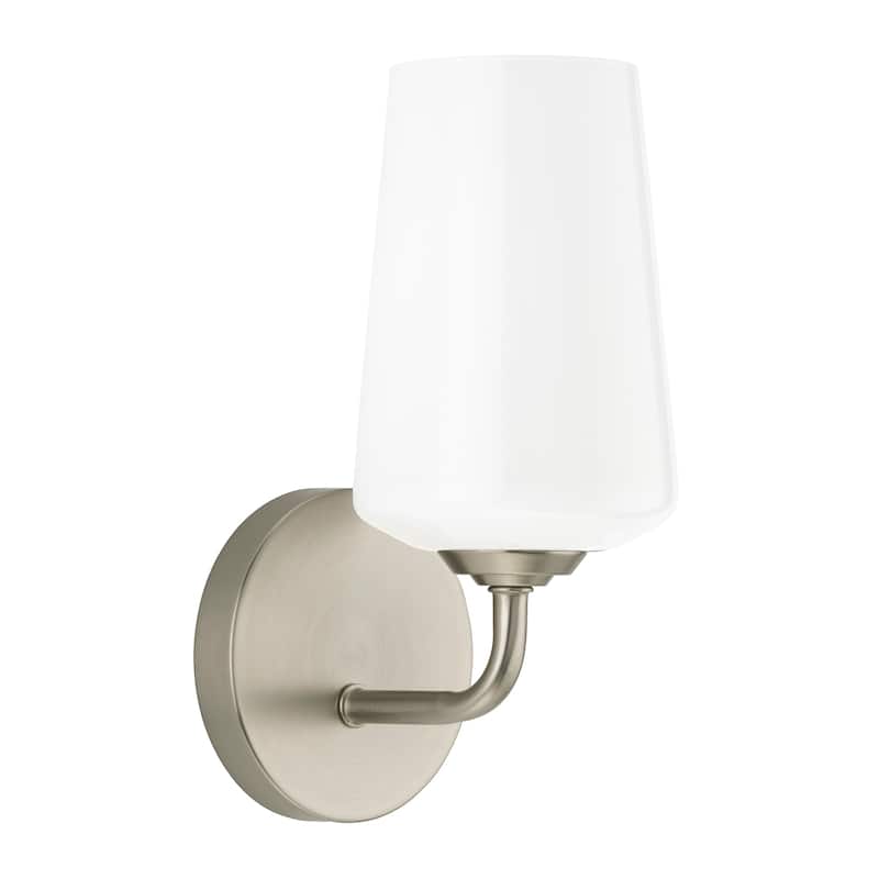 Celino One-Light Wall Sconce with White Glass - 11