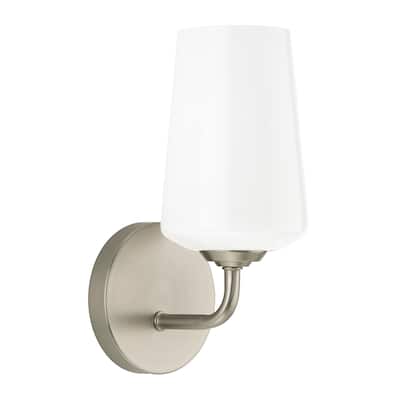 Celino One-Light Wall Sconce with White Glass - 11