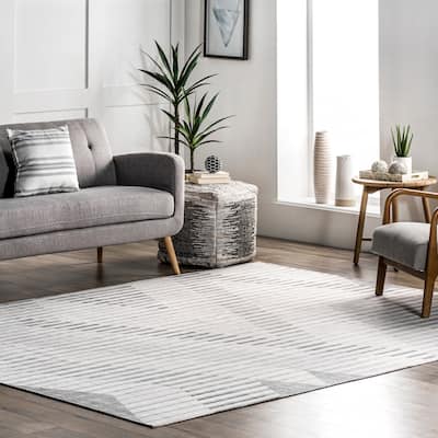Nuloom Azzie SpinClean Modern Zig Zag Machine Washable Area Rug