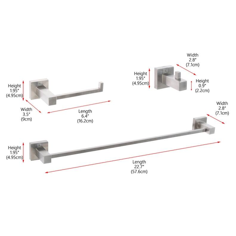 Indigo Home 3-Piece Bathroom Hardware Set