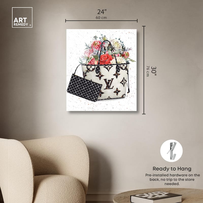 Floral Summer Bag Acrylic by Art Remedy, Ready to Hang