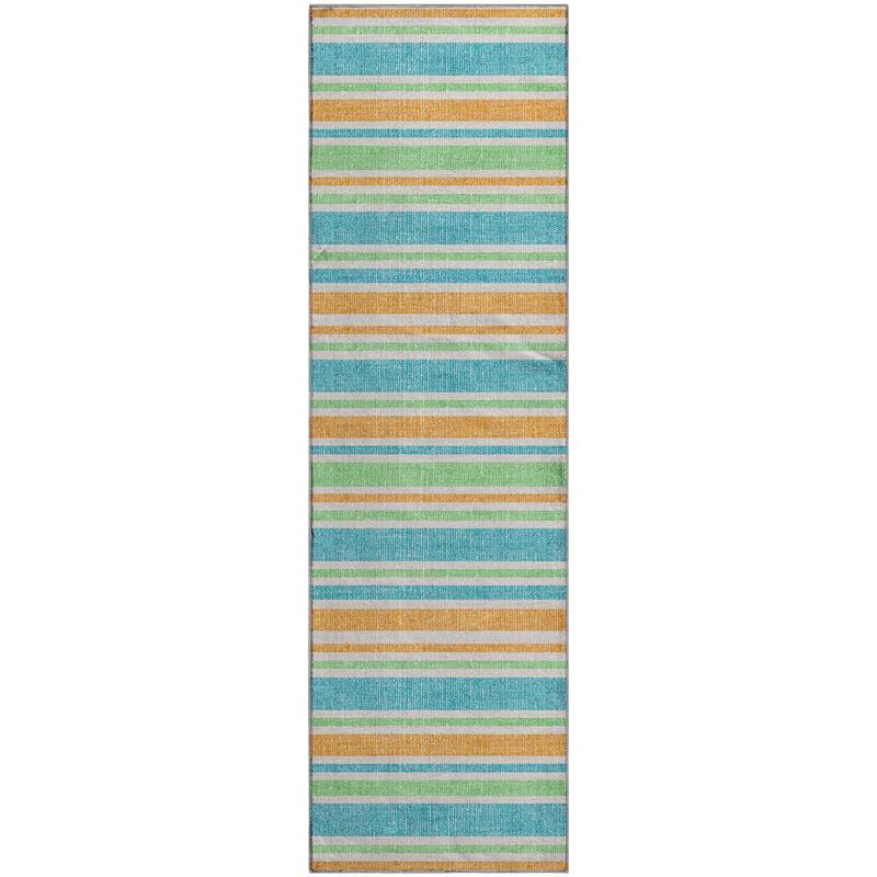 Premium Washable Super Soft Modern Cabana Stripe Mayfield Rug
