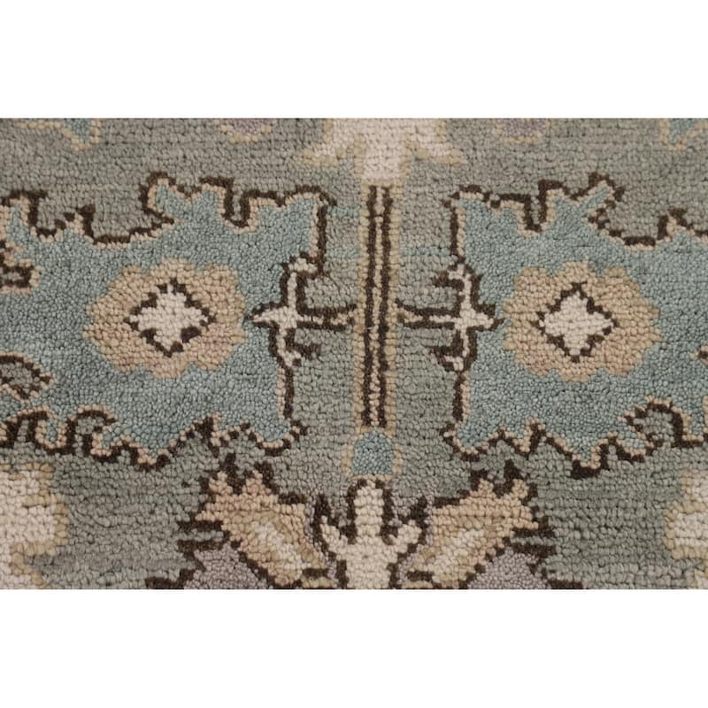 Gray Oushak Oriental Area Rug Handmade Wool Carpet - 8'4" x 9'8"