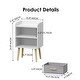 preview thumbnail 11 of 29, Wood Side Table with Collapsible Fabric Drawer and 2-Tier Storage for Kids and Adults
