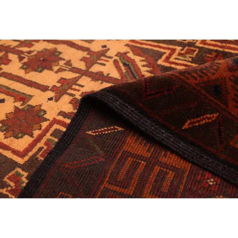 ECARPETGALLERY Hand-knotted Teimani Beige, Brown Wool Rug - 4'1 x 6'1