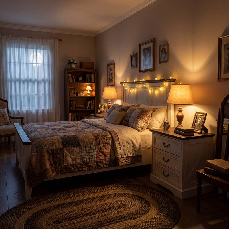 Farmhouse Nightstand with Charging Station, 3 Drawer Bedside Table with 2 AC Outlets & 2 USB Ports, Rustic Wood End Table