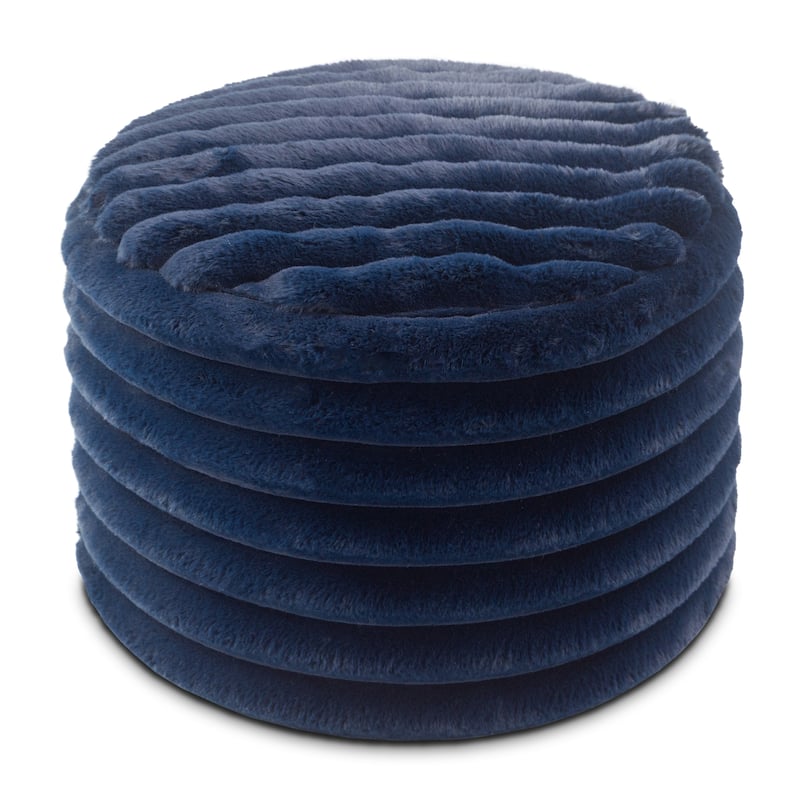 Jaxx Paran Pouf - Fluffy Faux Fur Ottoman for Modern Interior Design