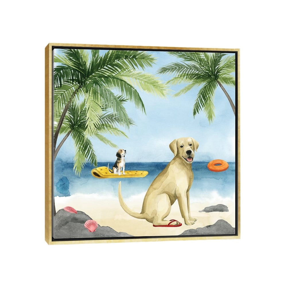 iCanvas "Dogs on Deck II" by Grace Popp Framed Canvas Print