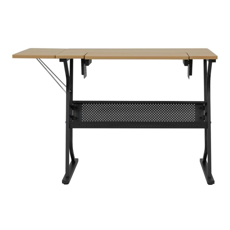 Sew Ready Eclipse Sewing Crafting Office Table with Folding Top and Adjustable Platform