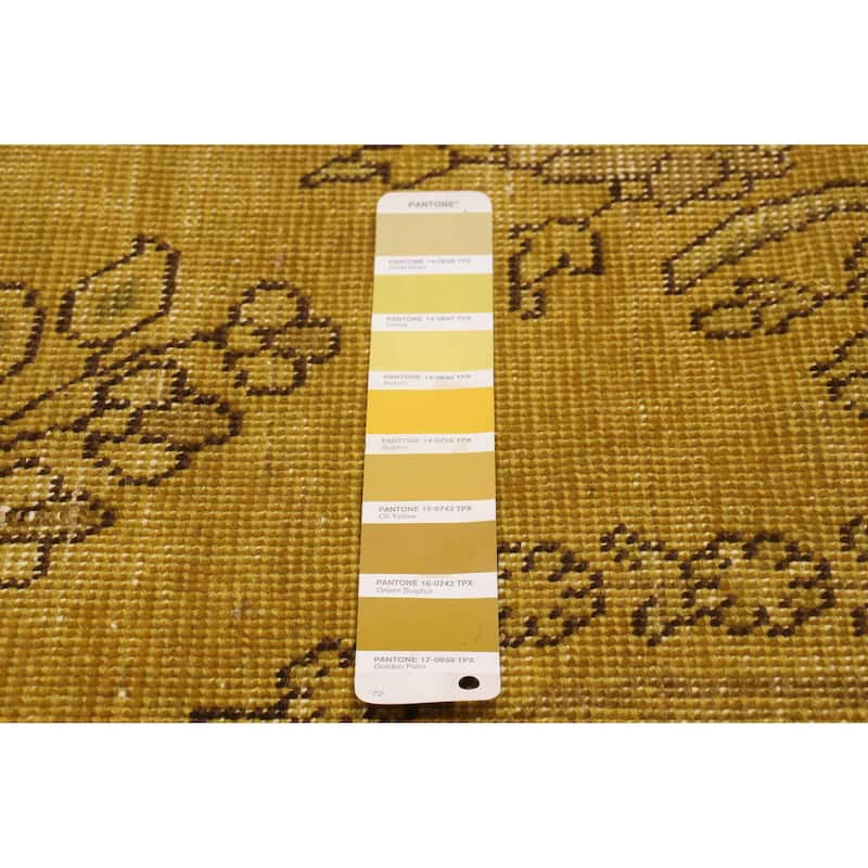 ECARPETGALLERY Hand-knotted Color Transition Gold Wool Rug - 9'0 x 12'2