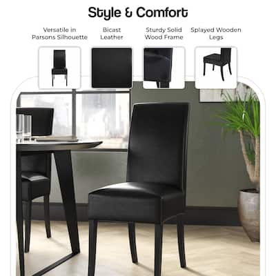 NPD Furniture Valencia Bicast Leather Dining Chair (Set of 2)