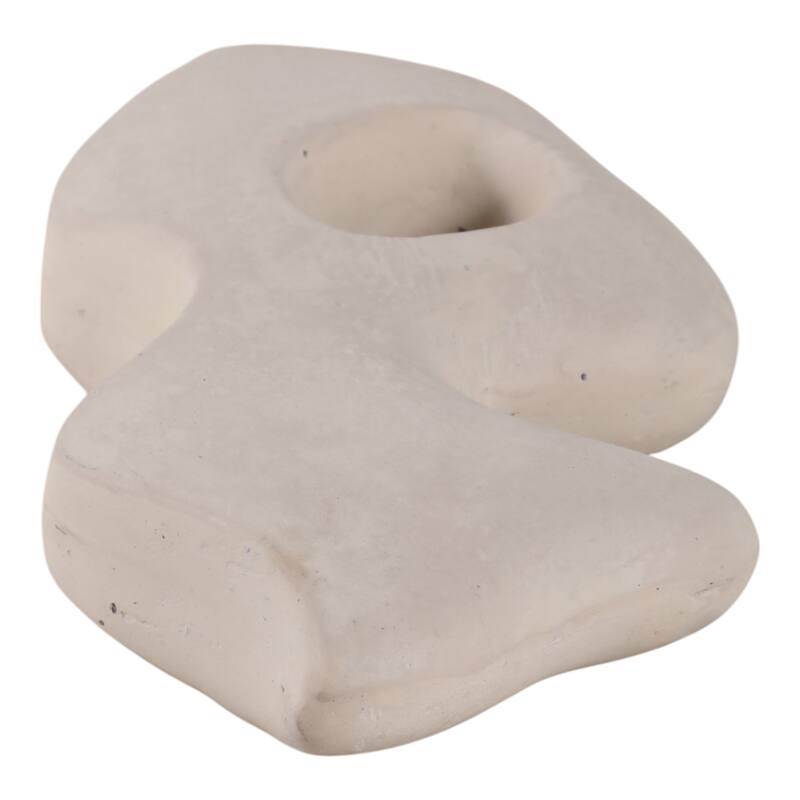 Pottery Abstract Sculpture with Curved Silhouette and Artistic Design