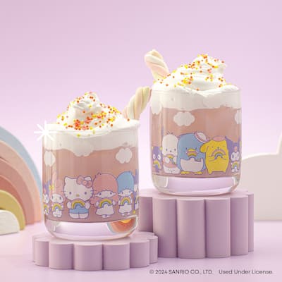Hello Kitty® and Friends Rainbow Short Drinking Glasses - 10 oz - Set of 4