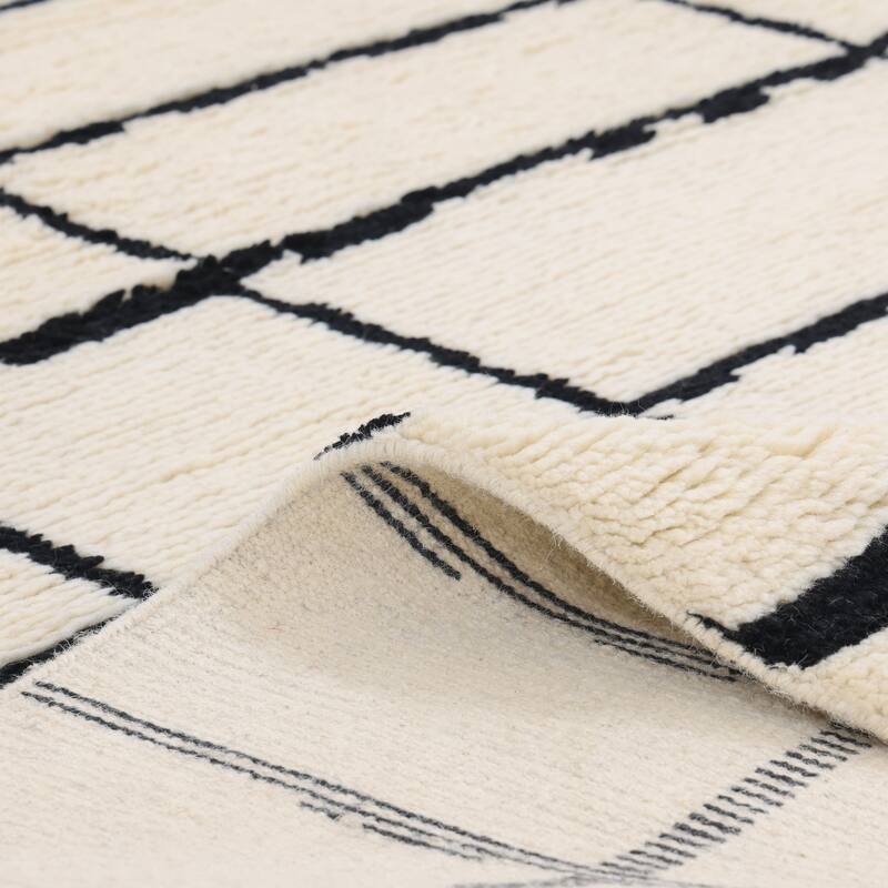 Overton Handmade Boho Moroccan Area Rug