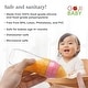 preview thumbnail 7 of 7, Tadpoles 4 oz Silicone Baby Food Dispensing Spoon 2 Pack - Includes Stopper (Pink)