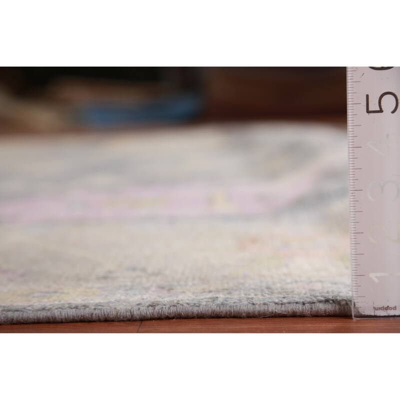 Hand Knotted Oriental 100% Wool Carpet Transitional All-Over Greys & Charcoal Oushak Area Rug - 11' 10'' X 8' 9''