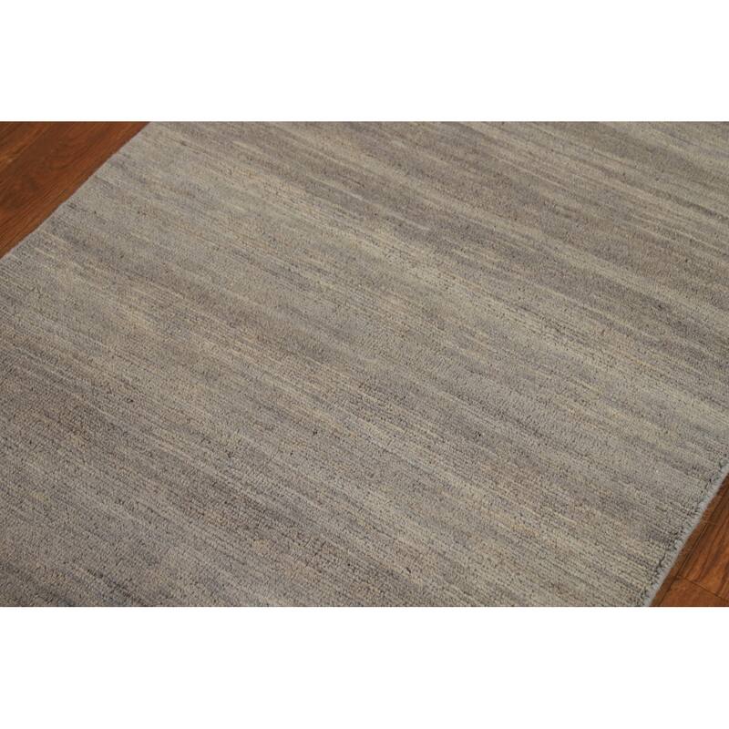 Striped Gabbeh Modern Foyer Rug Handmade Wool Carpet - 2'8"x 3'11"