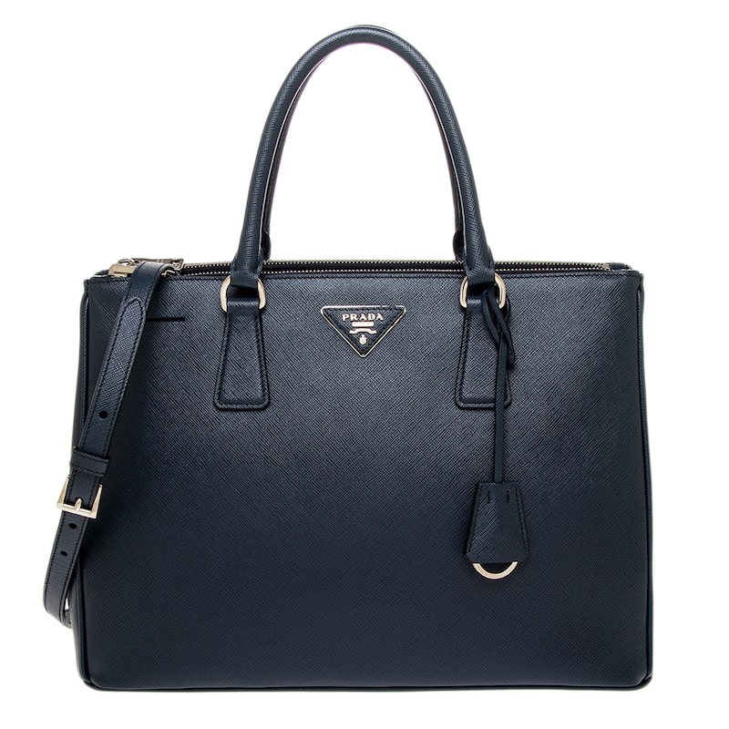 Prada Large Galleria Bag - Navy Blue