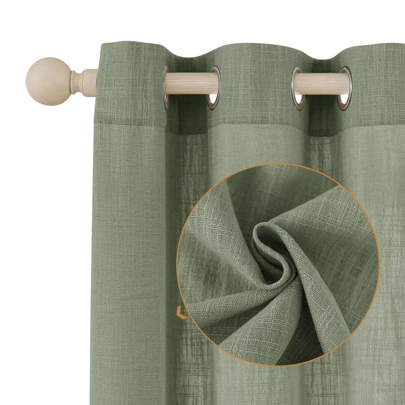 Linen Texture Light Filtering Grommet Panel Pair