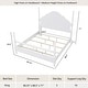 preview thumbnail 17 of 25, Roundhill Furniture Avellune 4-Piece Bedroom Set: Poster Bed with Dresser, Mirror, Chest, and 2 Nightstands, White Finish