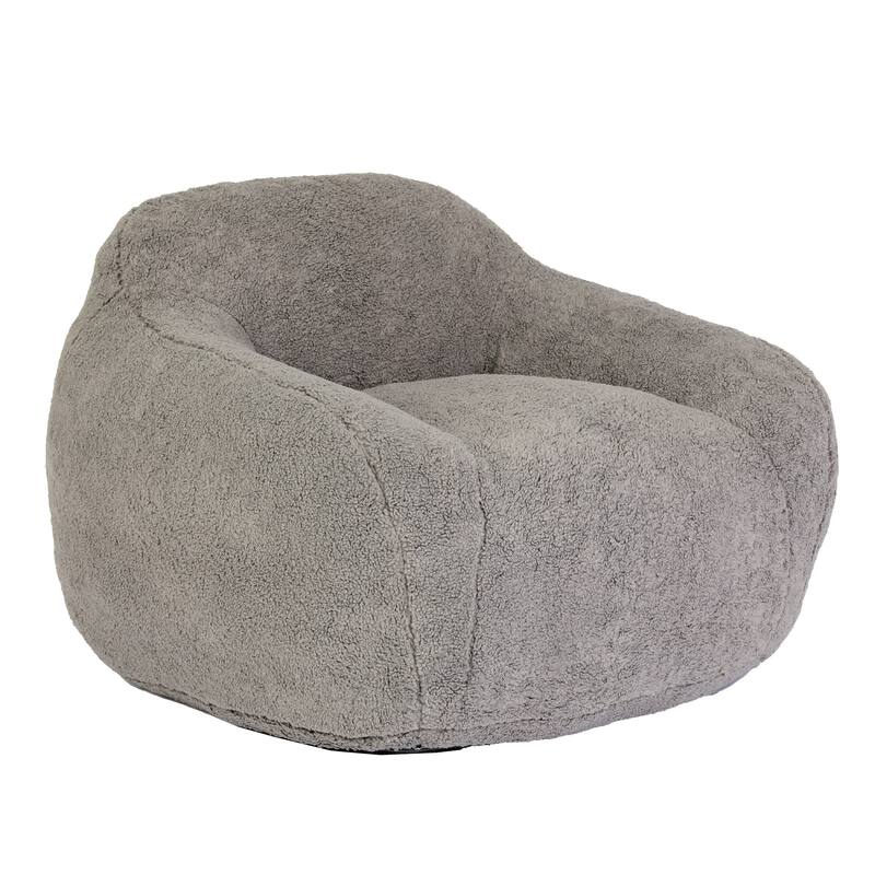 Side Chair Upholstered Chair Leisure Chair Reading Chair Light Gray Reading Chair Bean Bag Couch with Armrest