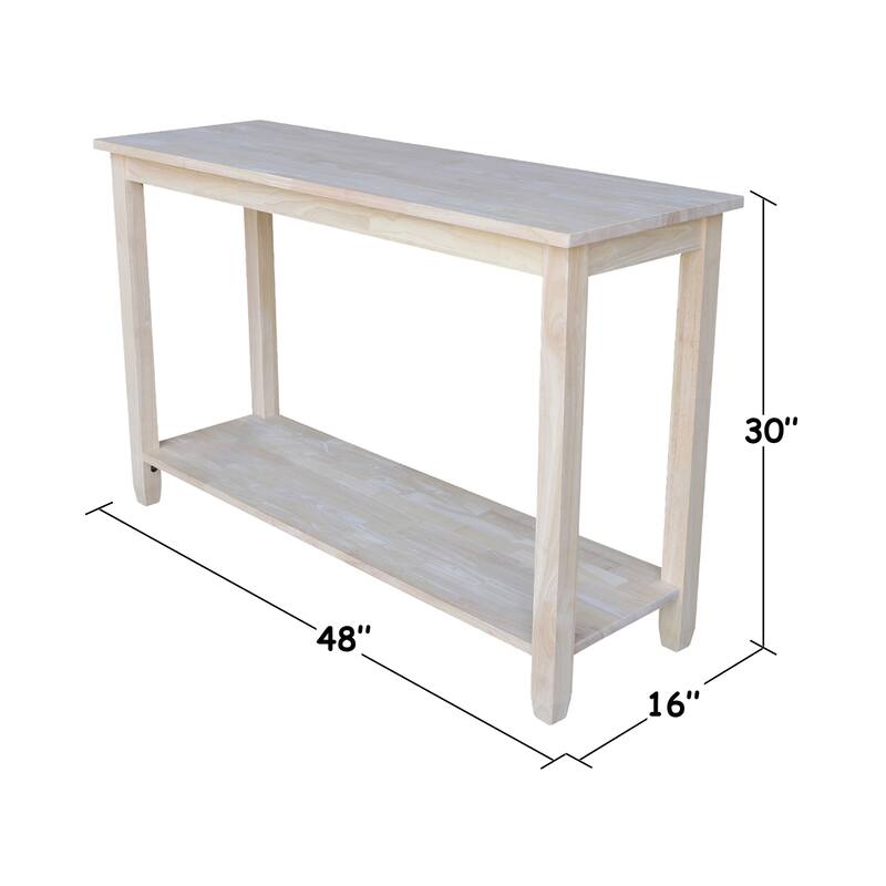 Solano Unfinished Solid Parawood Sofa/ Server Table