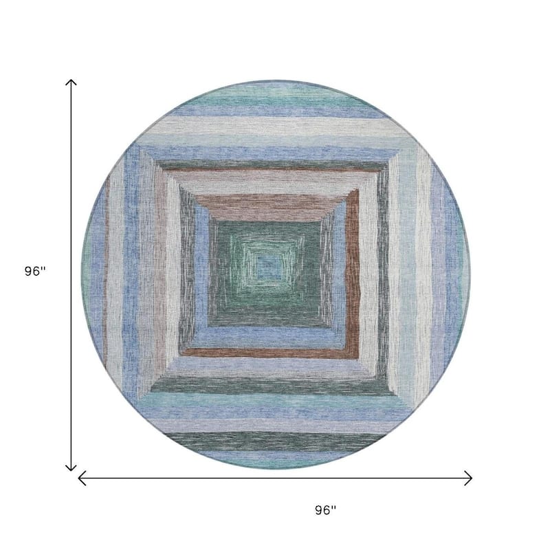 HomeRoots Geometric Transitional Rectangle Outdoor Rug