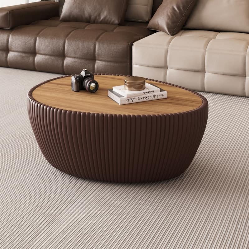 Modern Luxury Goose Eggs Shape Coffee Table with Marble Top
