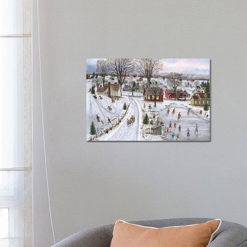 iCanvas "Sleds and Skates" by Bob Fair Canvas Print - 18x26x1.5