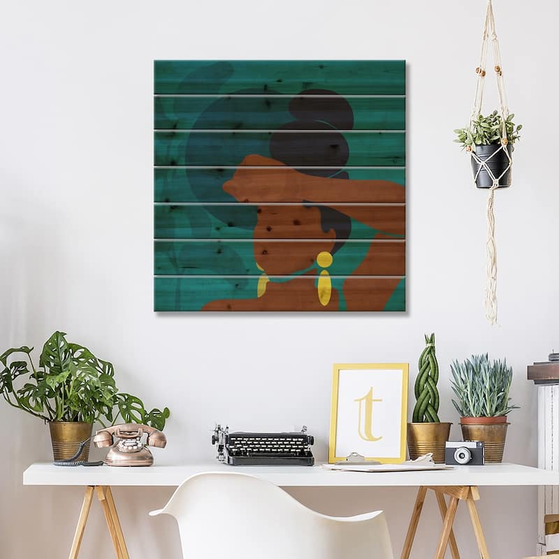 Ayana Print On Wood by Reyna Noriega - Multi-Color