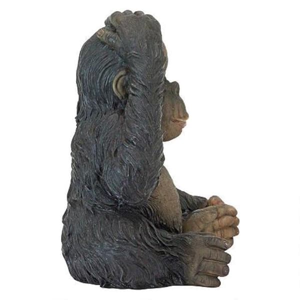Realistic 10cm Tall Monkey Statue Figurine for Home Garden Outdoor Coutyard