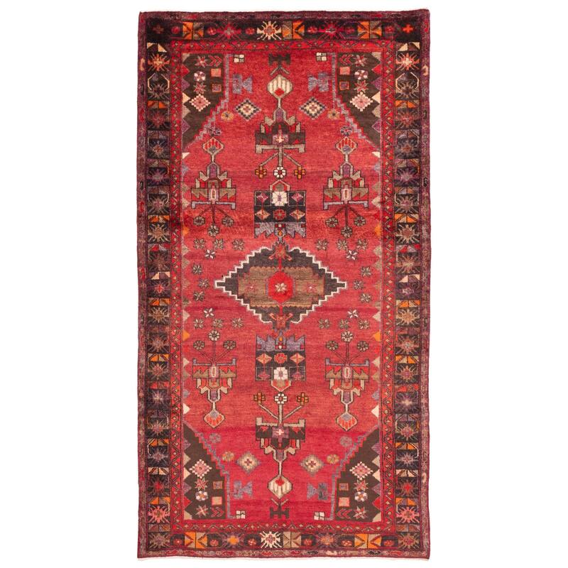 ECARPETGALLERY Hand-knotted Andelz Red Wool Rug - 5'5 x 10'2