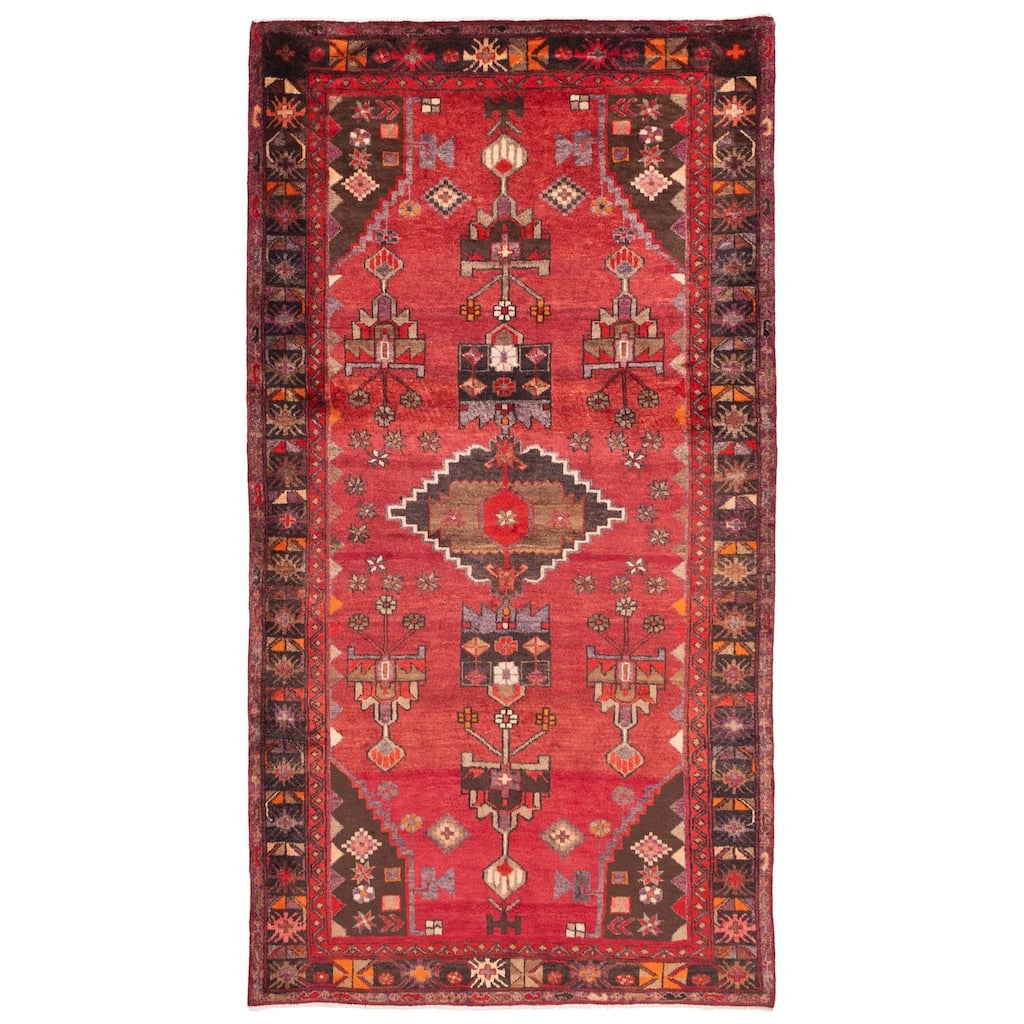ECARPETGALLERY Hand-knotted Andelz Red Wool Rug - 5'5 x 10'2