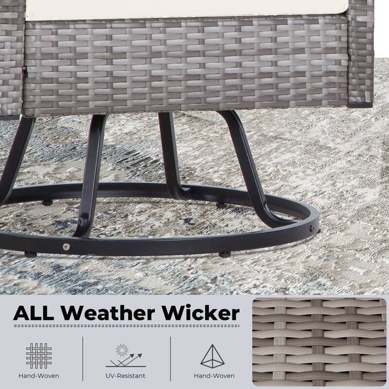 3-Piece Wicker Patio Furniture Set