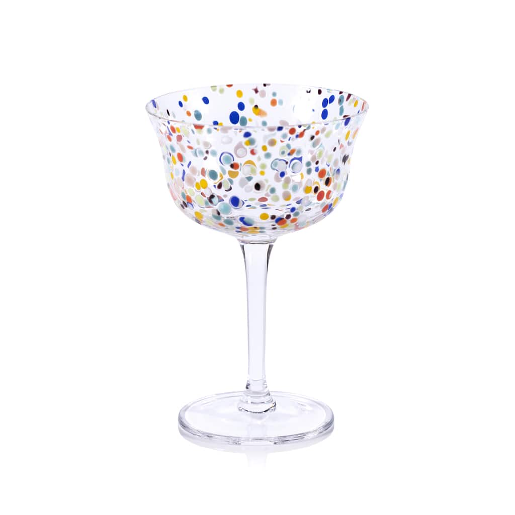 Spritz Confetti Cocktail Glasses, Set of 4