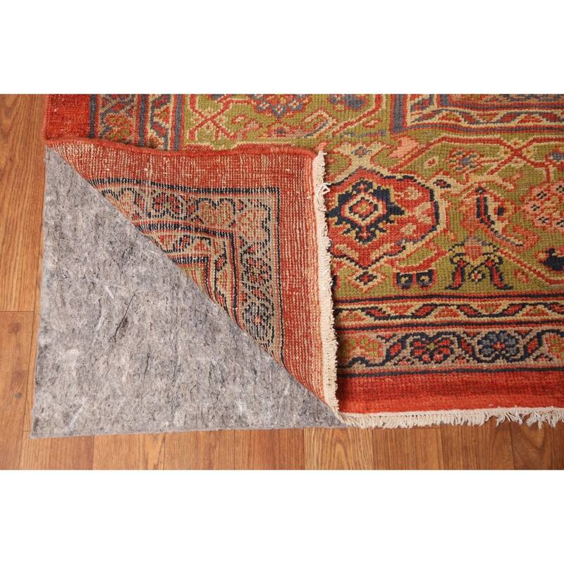 Pre-1900 Antique Sultanabad Persian Large Rug Hand-Knotted Wool Carpet - 9'8"x 16'7"