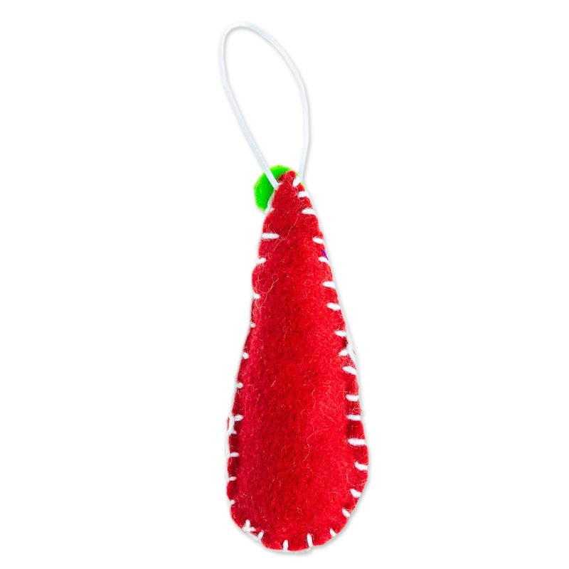 Novica Handmade Christmas Drop Felt Ornament
