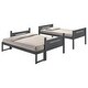 preview thumbnail 27 of 35, Contemporary Twin over Full Bunk Bed with Masculine Style Frame, Angled Ladder, Guardrails and Convertible Design