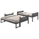 preview thumbnail 8 of 7, Twin over Full Bunk Bed with Angled Ladder & Convertible Design, Grey
