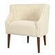 preview thumbnail 4 of 16, Modern Club Chair with Button-Tufted Back & Tonal Piping - Contemporary Upholstered Tub Chair with Sturdy Birch Wood Legs
