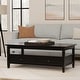 preview thumbnail 68 of 76, WYNDENHALL Norfolk Wood Transitional Coffee Table - 48 Inches wide Black