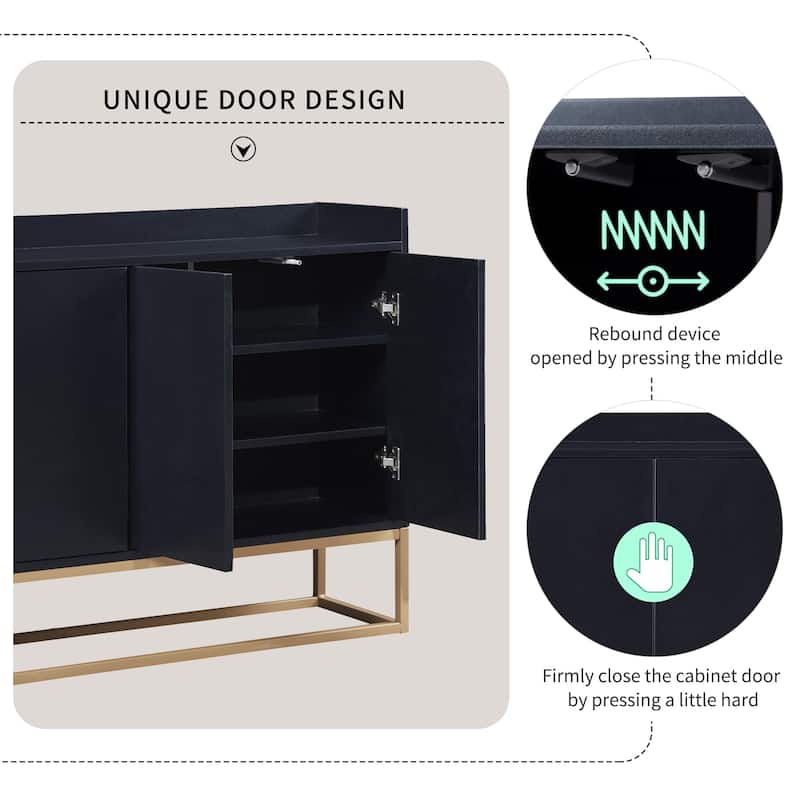 Modern Sideboard Buffet Cabinet with Large Storage Space - N/A